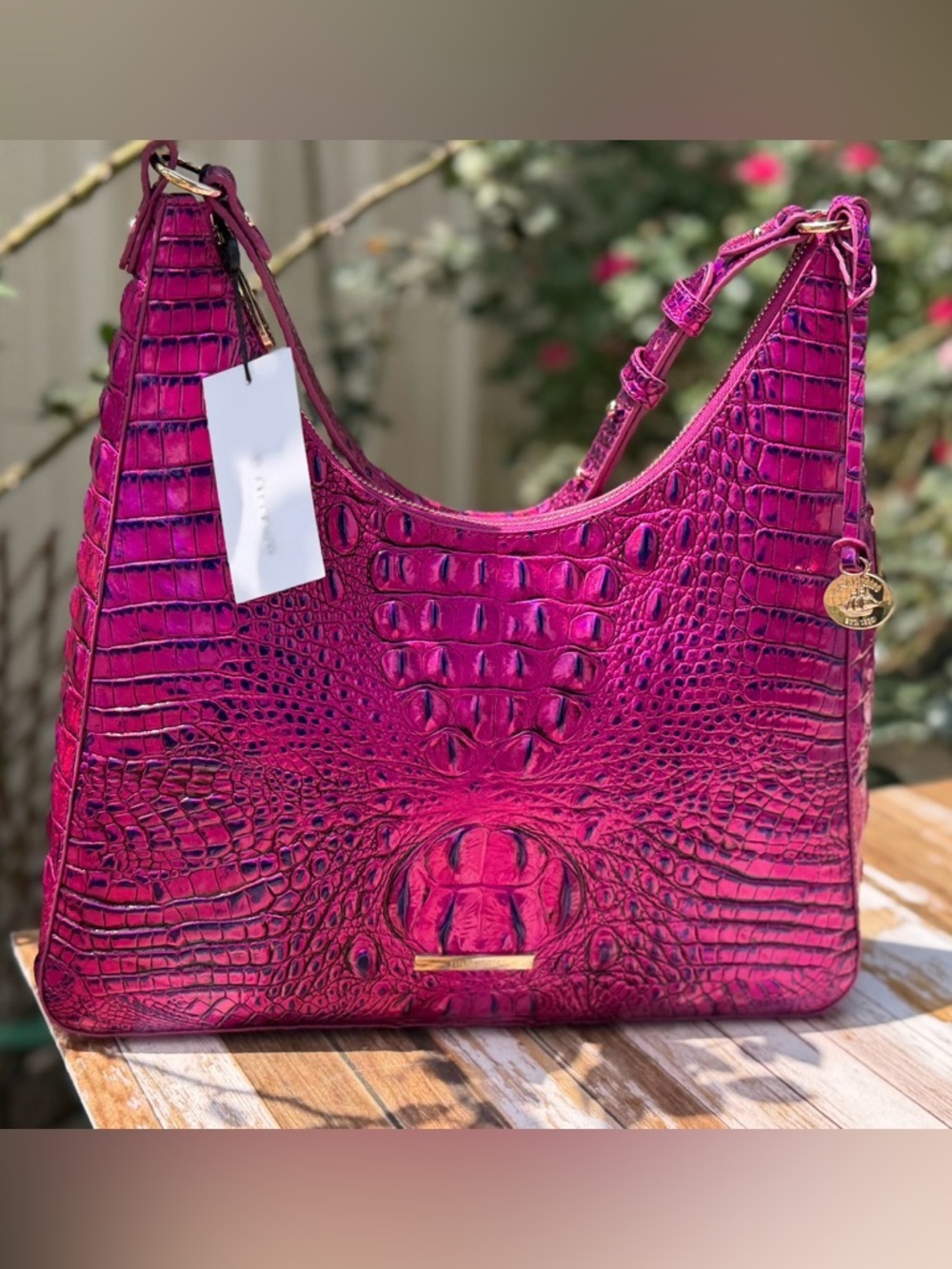 Brahmin Tabitha Voltage Violet Melbourne PRICE FIRM Pretty EYE! NWT - Picture 12 of 15